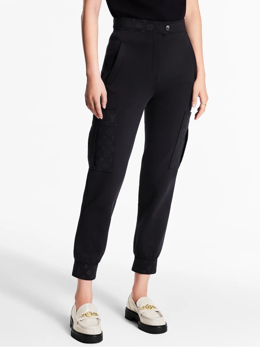 Louis Vuitton MobogramDetail Black Cargo Pants